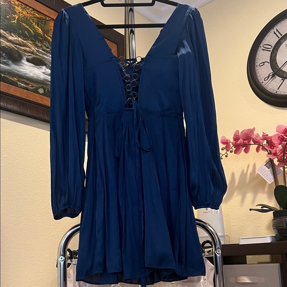 ashley alban blue dress Aqua Blue One Shoulder Dress. Cocktail dress by Nuichan